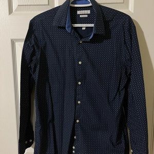 Perry Ellis portfolio polka dot shirt